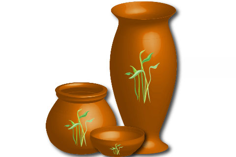 Рисование вазы в учебнике Illustrator   В этом уроке вы создадите 3D-вазу, используя пути и параметры 3D-вращения